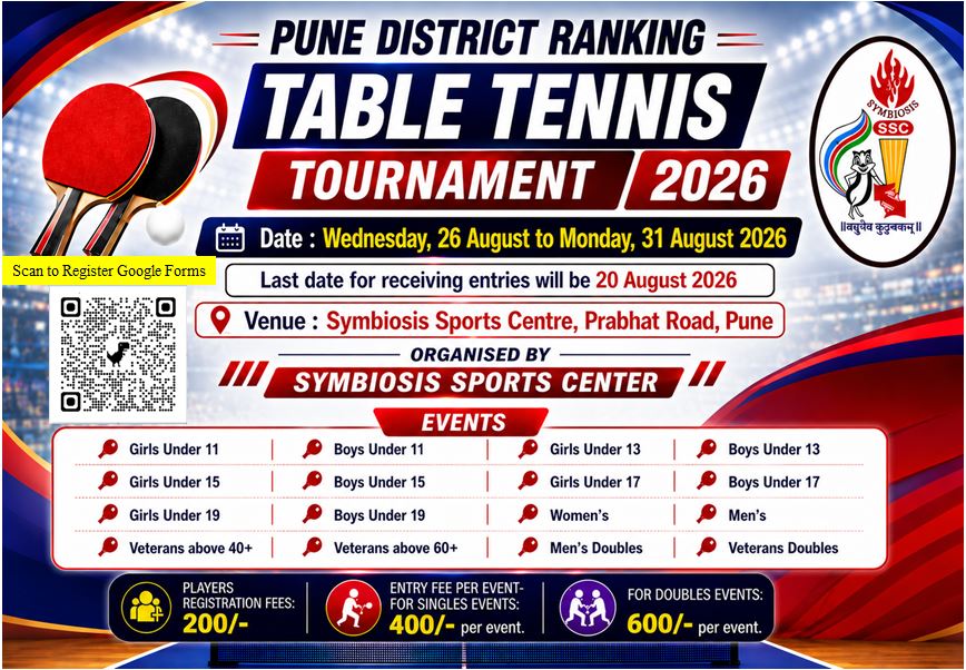 Event photo for PUNE DISTRICT RANKING TABLE TENNIS TOURNAMENT 2026
